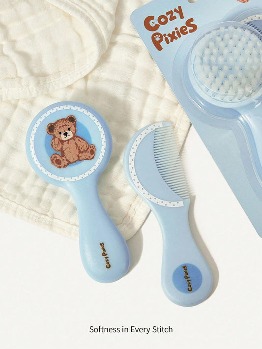 Cozy Pixies 2pcs/Set Baby Newborn Care Tools, Blue Bear