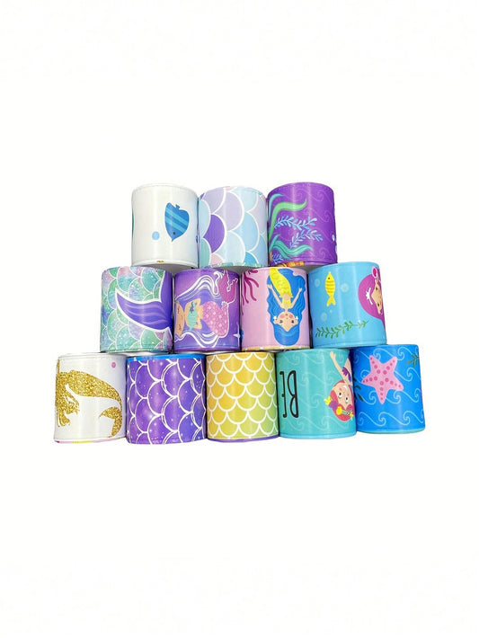 12pcs Mermaid Slap Bracelets