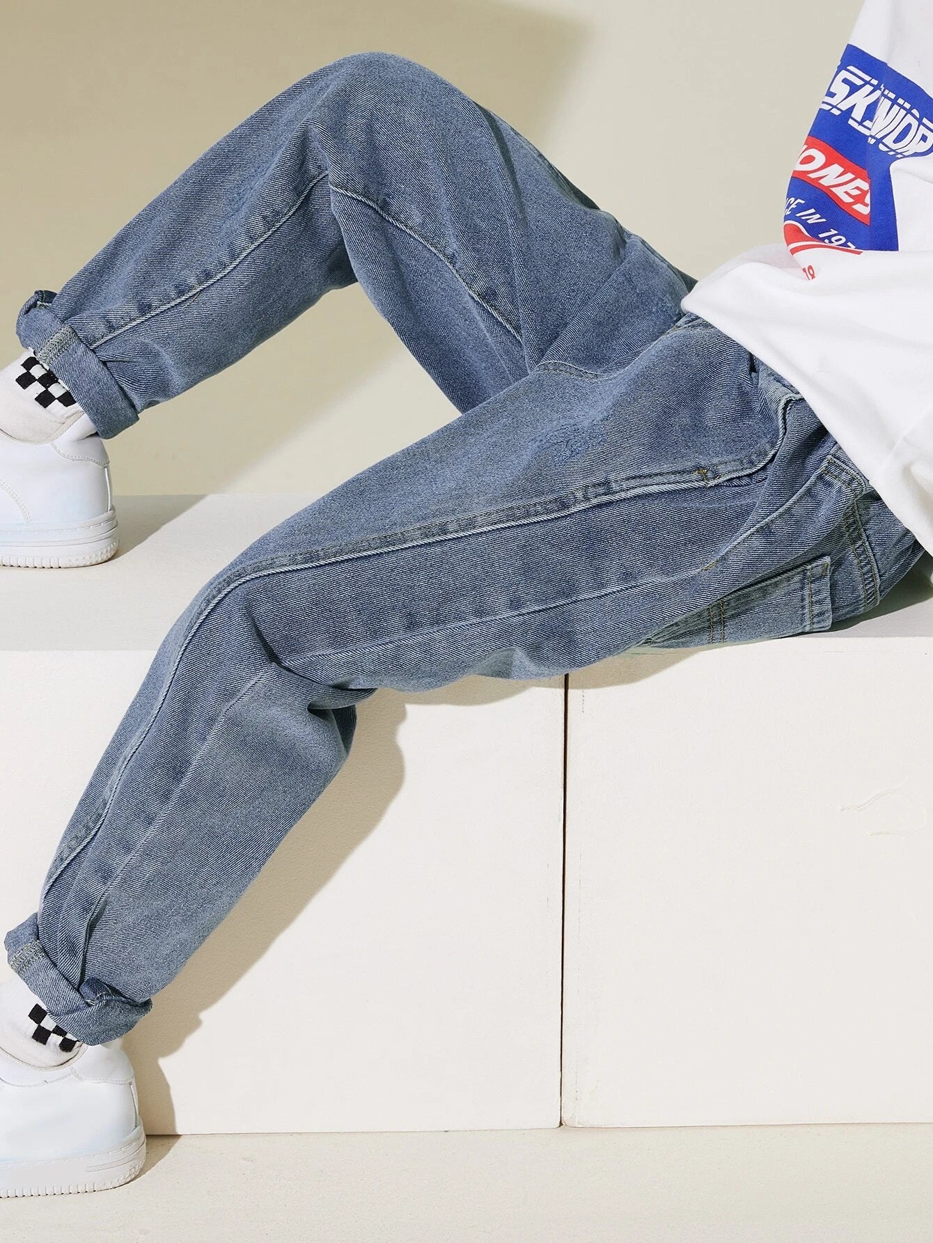 ASK JUNIOR Tween Boy Casual Sports College Style Denim Jeans