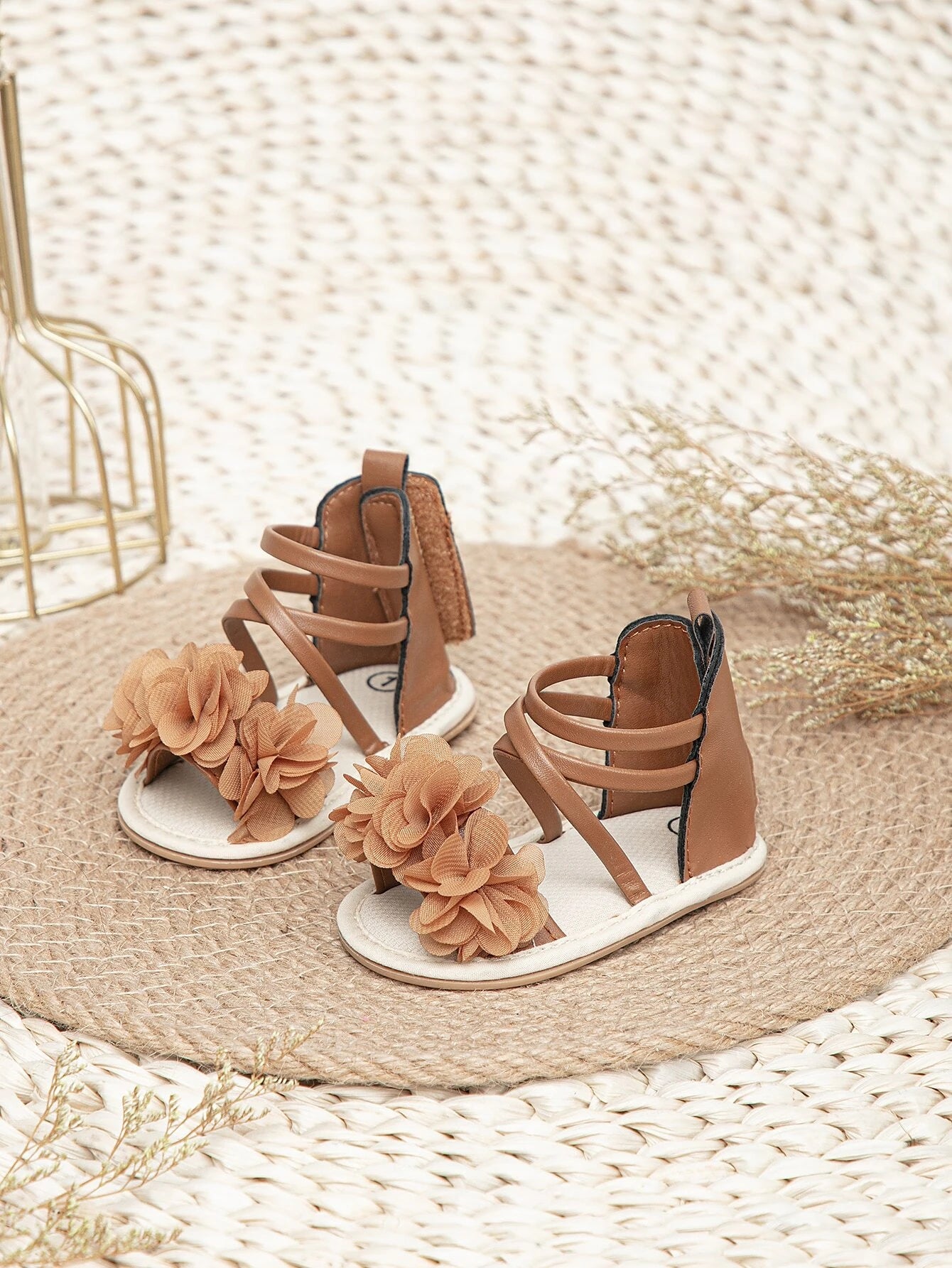 1 Pair Summer Children's Anti-Slip Sandals Brown