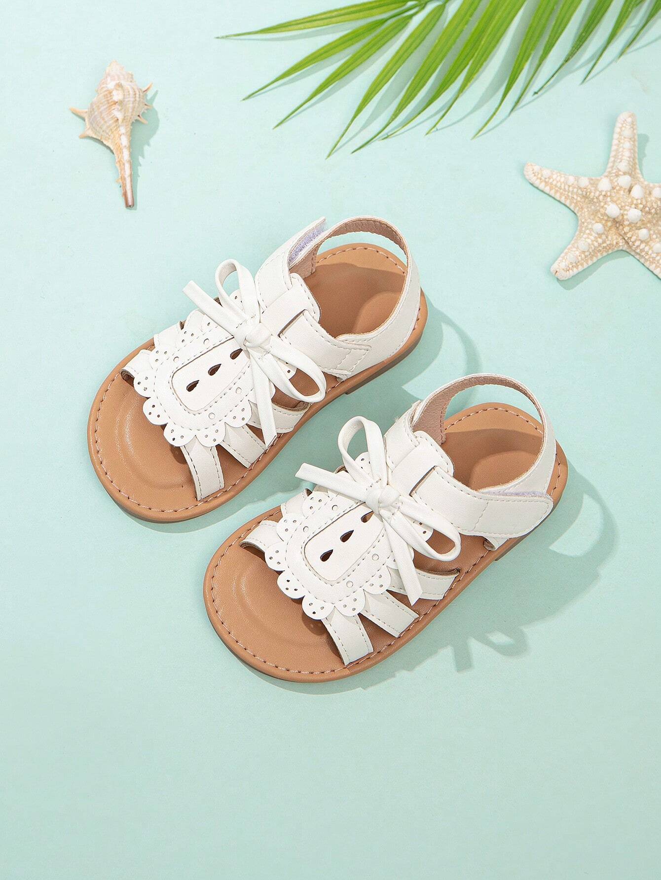 Floral Applique Jelly Sandals For Infant
