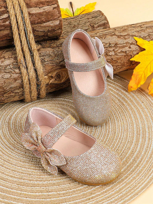 British Style Comfortable Infant Flat Shoes Champagne