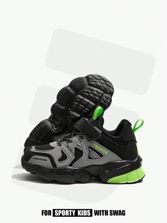 1 Pair Cool & Stylish Casual All-Match Kids' Mesh Colorblock Sneakers