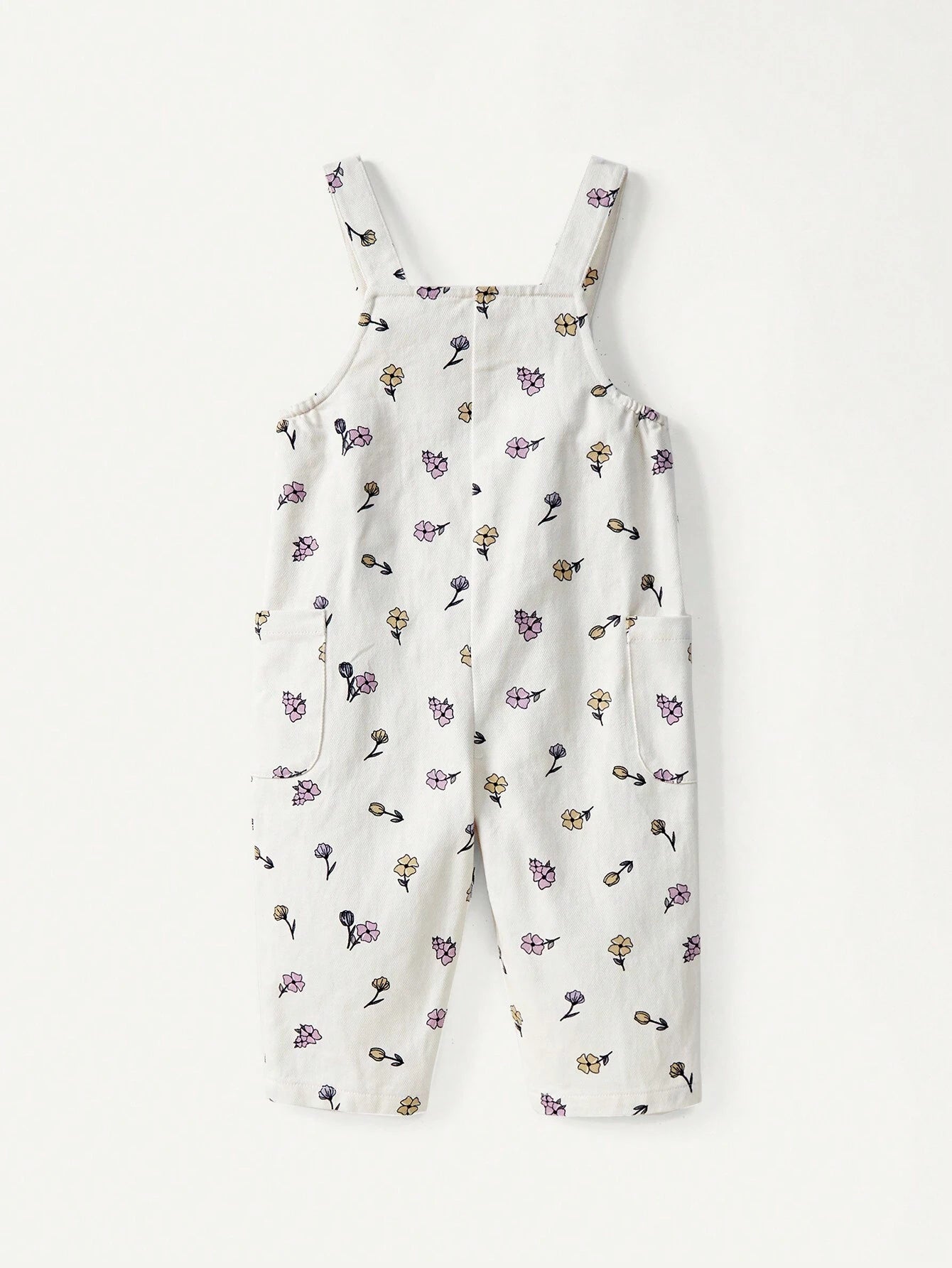 Baby Girls' Soft Floral Patterned Jumpsuit With Pants