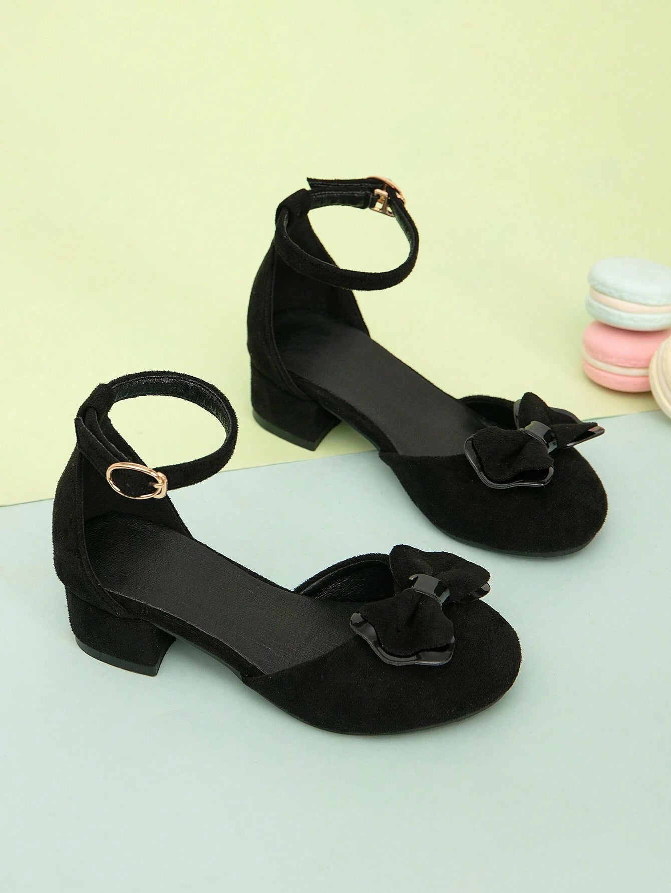 1pair Children's Fashionable Bowknot Decorated Flat Shoes