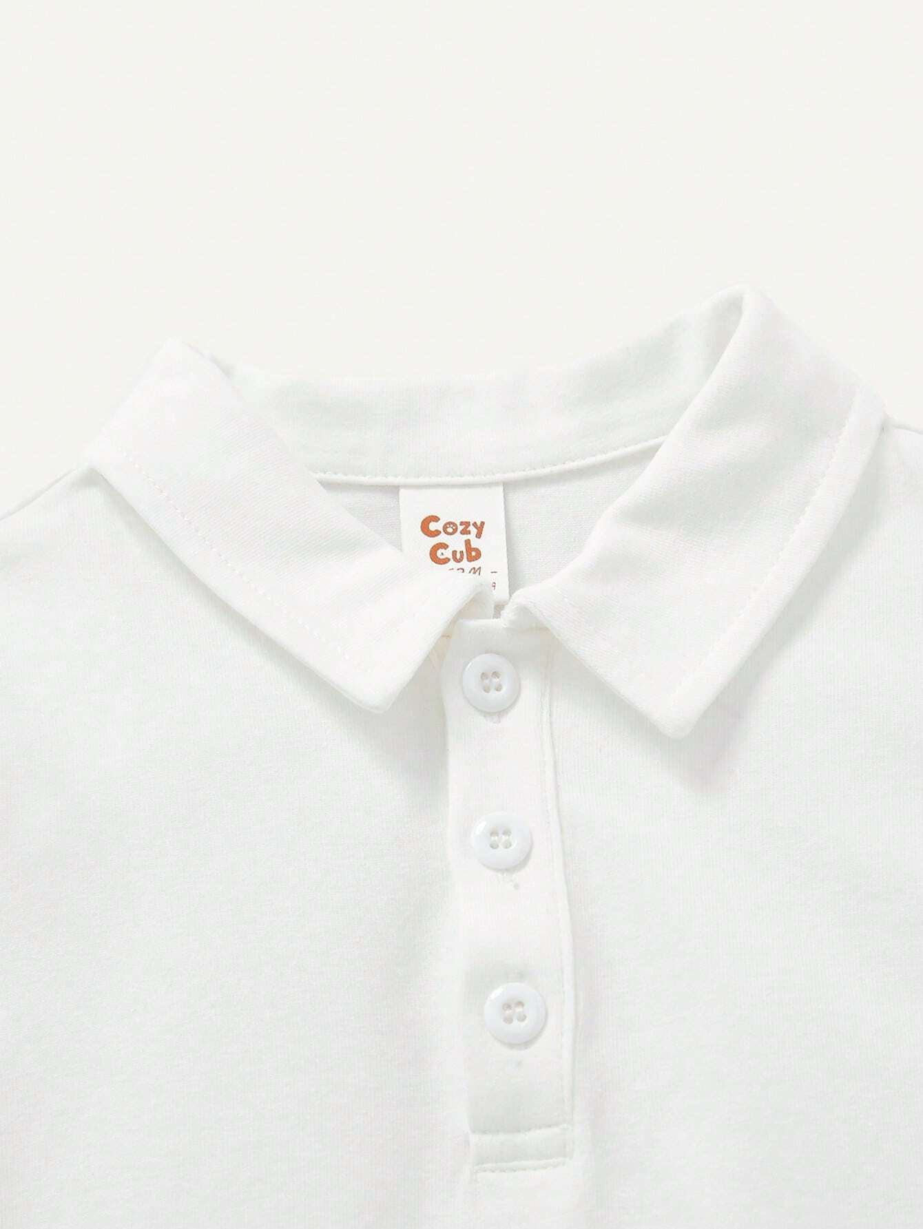 Baby Boys' Casual Turn-Down Collar Pullover And Shorts
