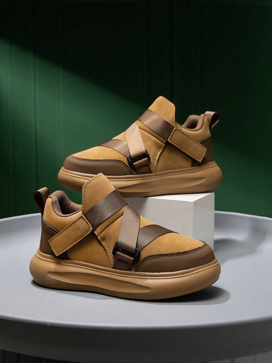 1 Pair Kids' Sports Shoes Coffee Brown