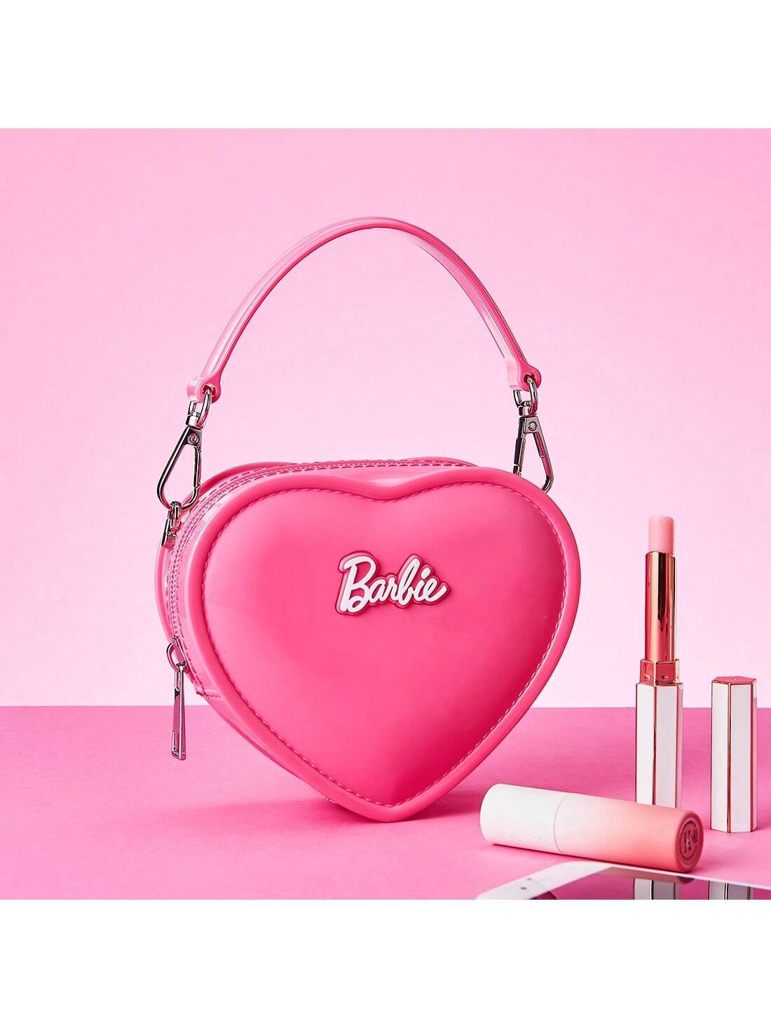 Miniso Barbie Series Hourglass Jelly Bag Simple Yet Special Hot Pink