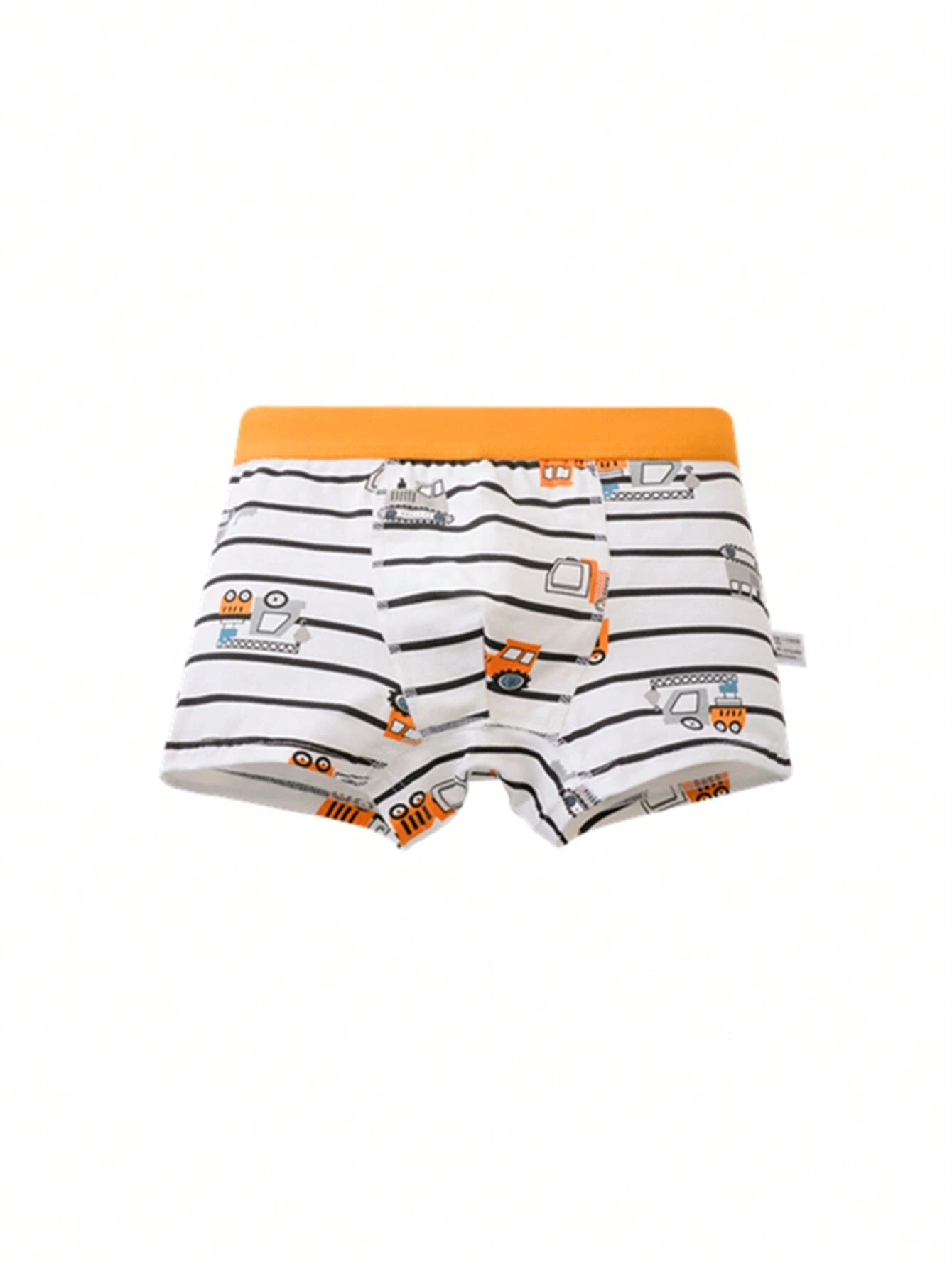 4pcs/Pack Young Boy Construction Vehicle Printed Boxer Briefs