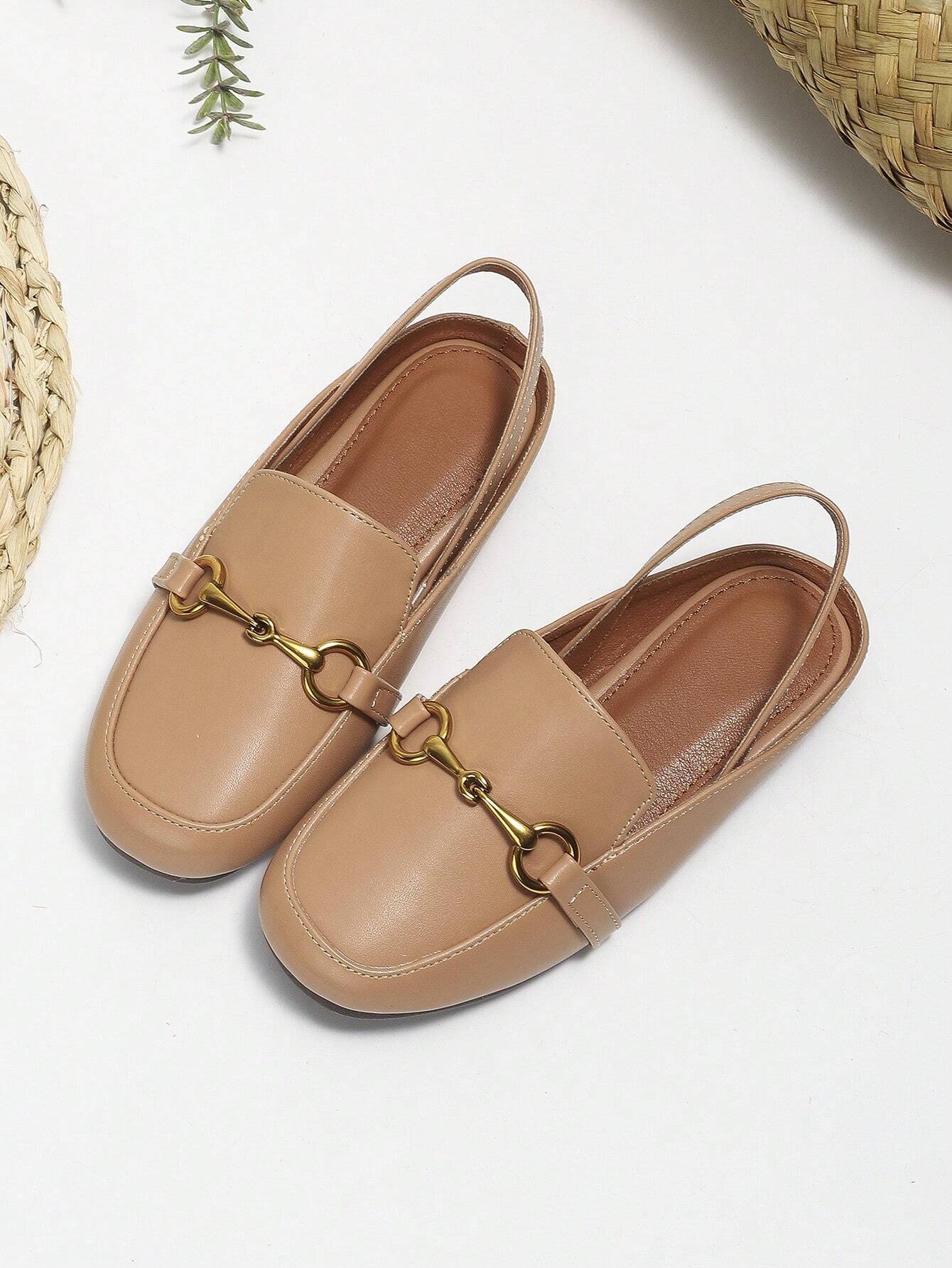 Girls Flat Casual Versatile Back Strap Princess Shoes