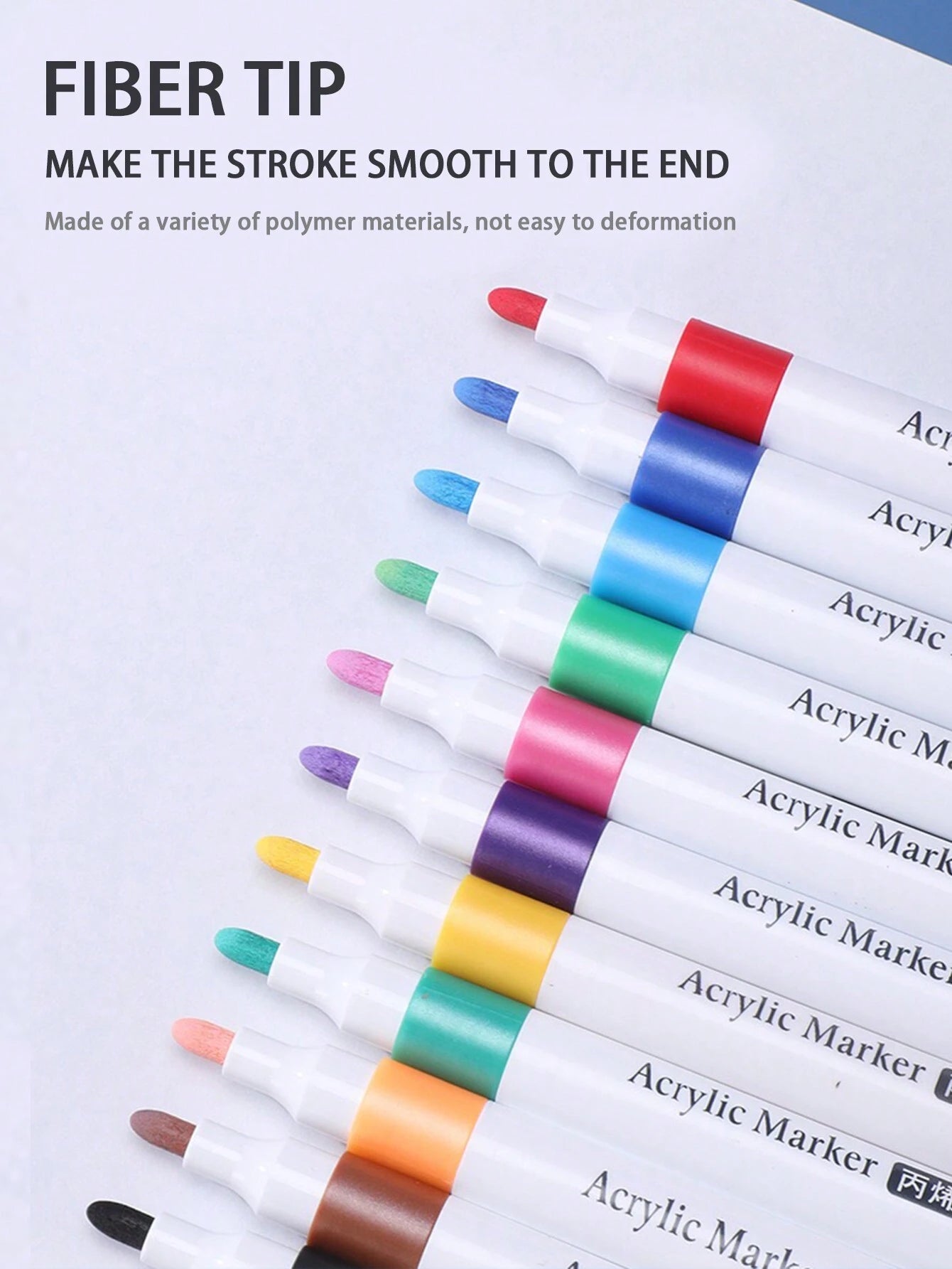 1 Box Acrylic Art Markers, Waterproof And Quick-Drying Watercolor Pens For Drawing