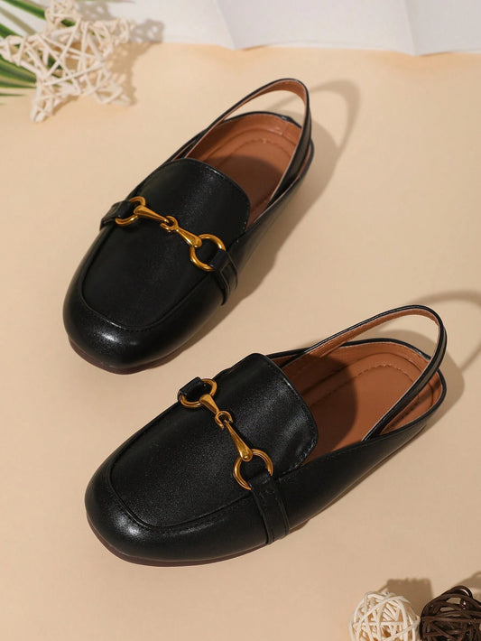 Girls Flat Casual Versatile Back Strap Princess Shoes