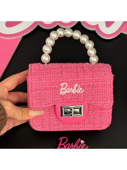 Miniso Barbie Ins Style Handbag Small Chanel-Style Ladies Crossbag, Fashionable And Exquisite Shoulder Bag