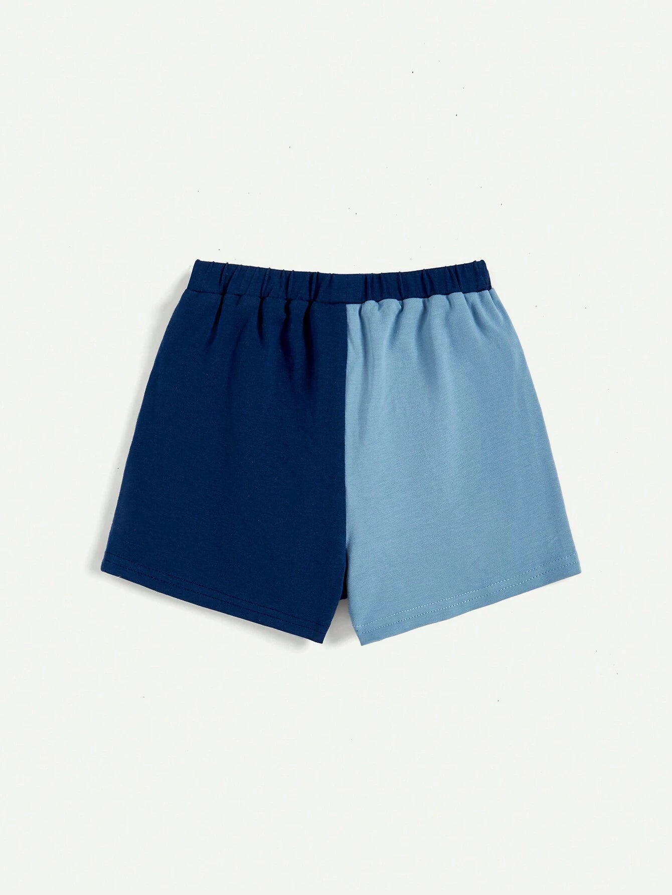 Baby Boy Color-Block Round Neck Short Sleeves Top And Shorts