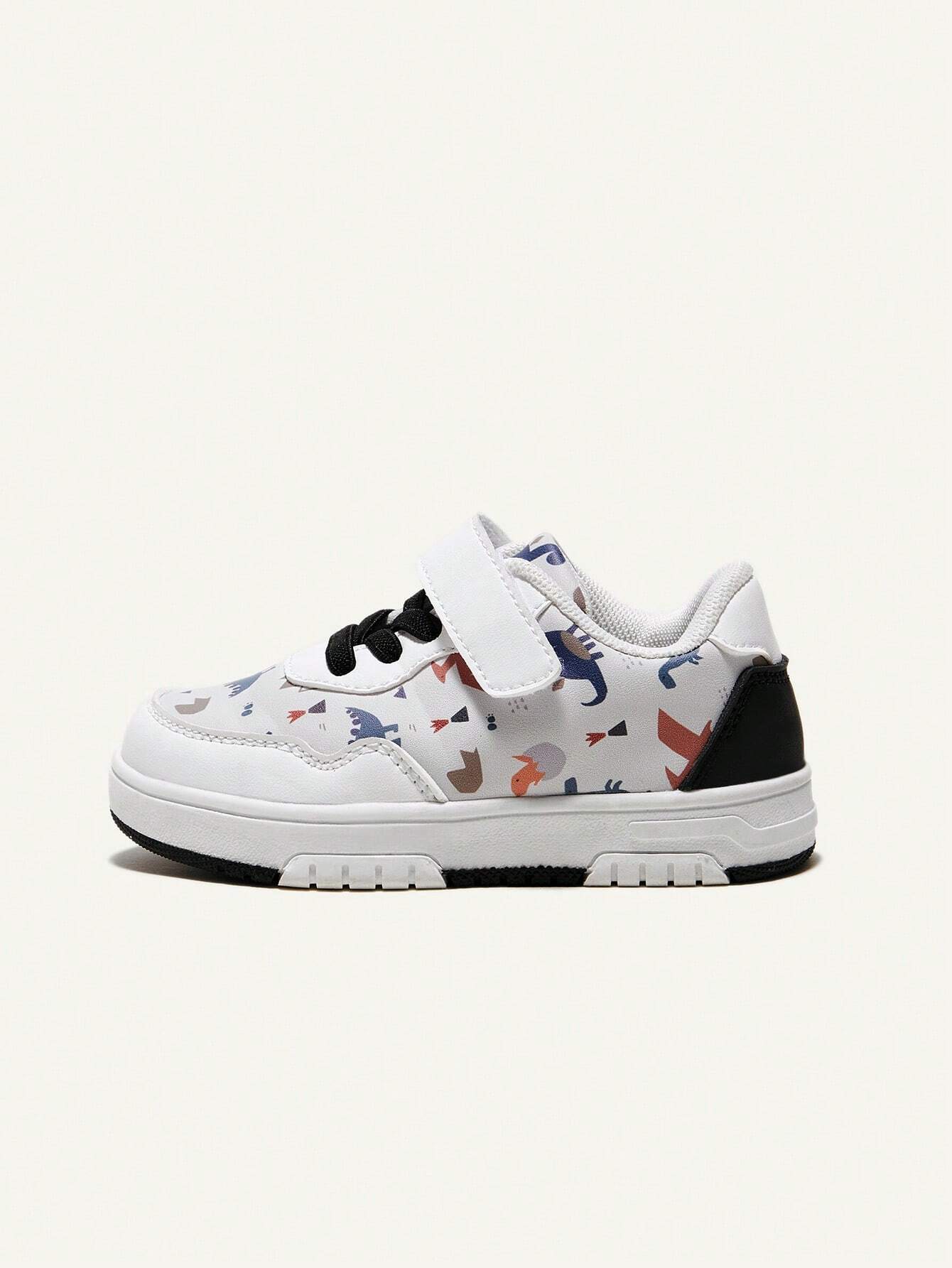 Baby Girls' Super Soft Heart Printed Anti-collision Toe And Anti-slip Sole Sneakers