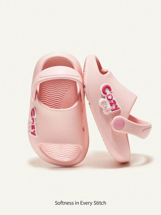 Cozy Pixies 1pair Fashionable Unisex Beach Style Breathable Soft Comfortable Anti-Slip Jelly Shoes Pink