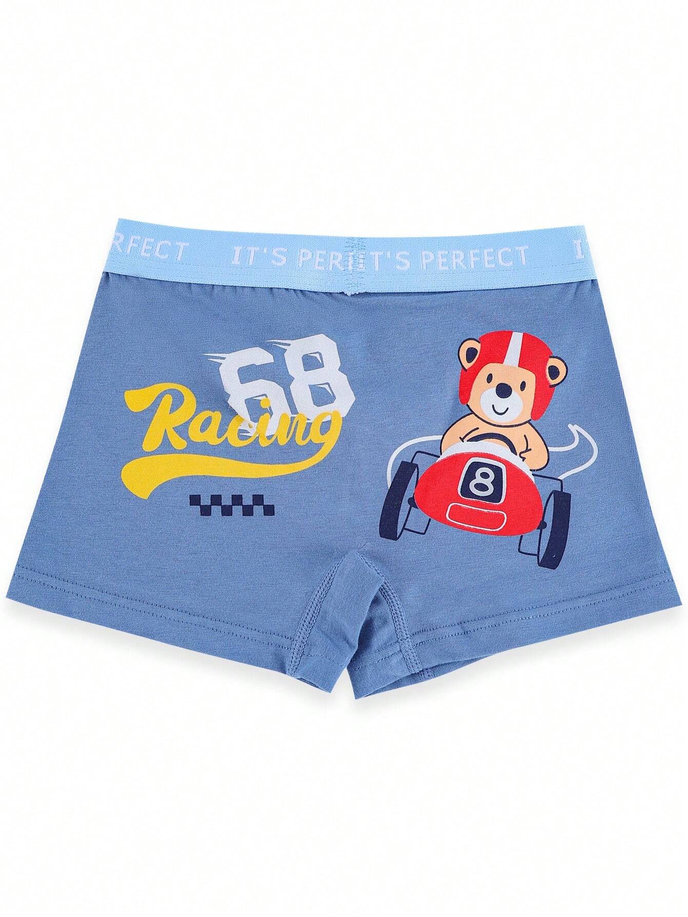 Young Boy 7pcs Set Cartoon Bear Print Underwear