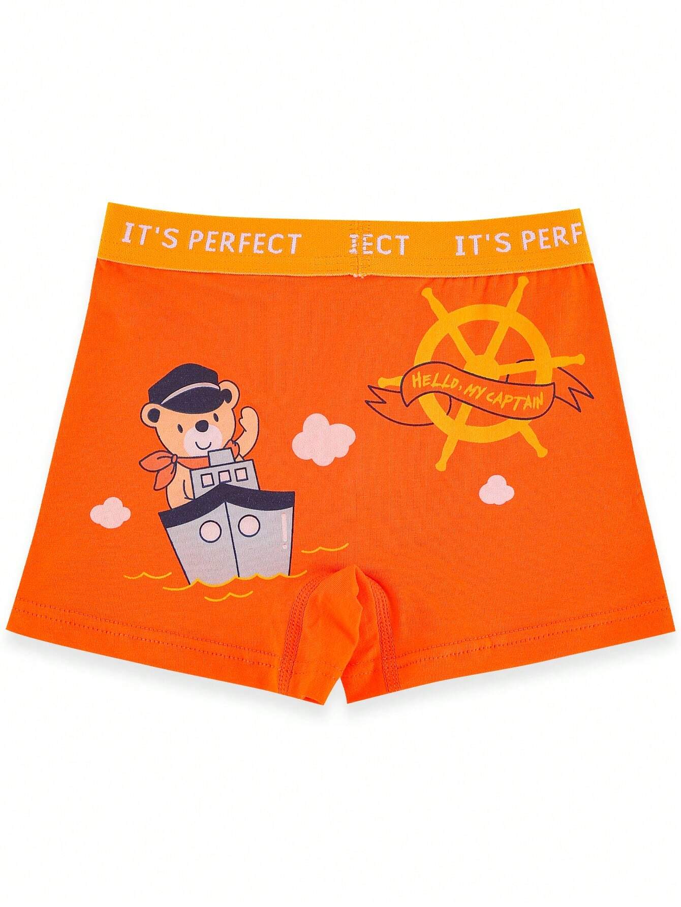 Young Boy 7pcs Set Cartoon Bear Print Underwear