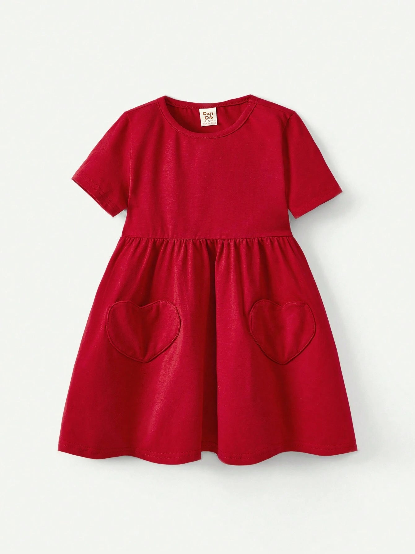 Cozy Pixies Baby Girl Round Neck Short Sleeve A-Line Dress Set