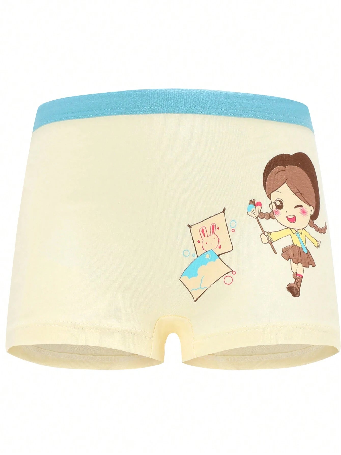 Young Girl 4pcs/Set Cute Pattern Boxy Briefs