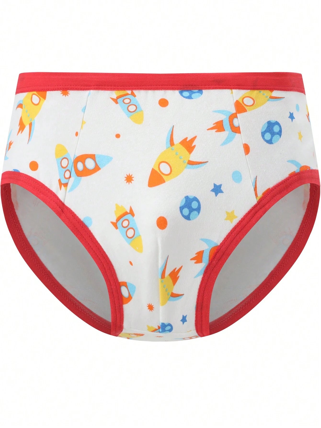 Young Boy 4pcs Cartoon Graphic Contrast Binding Brief