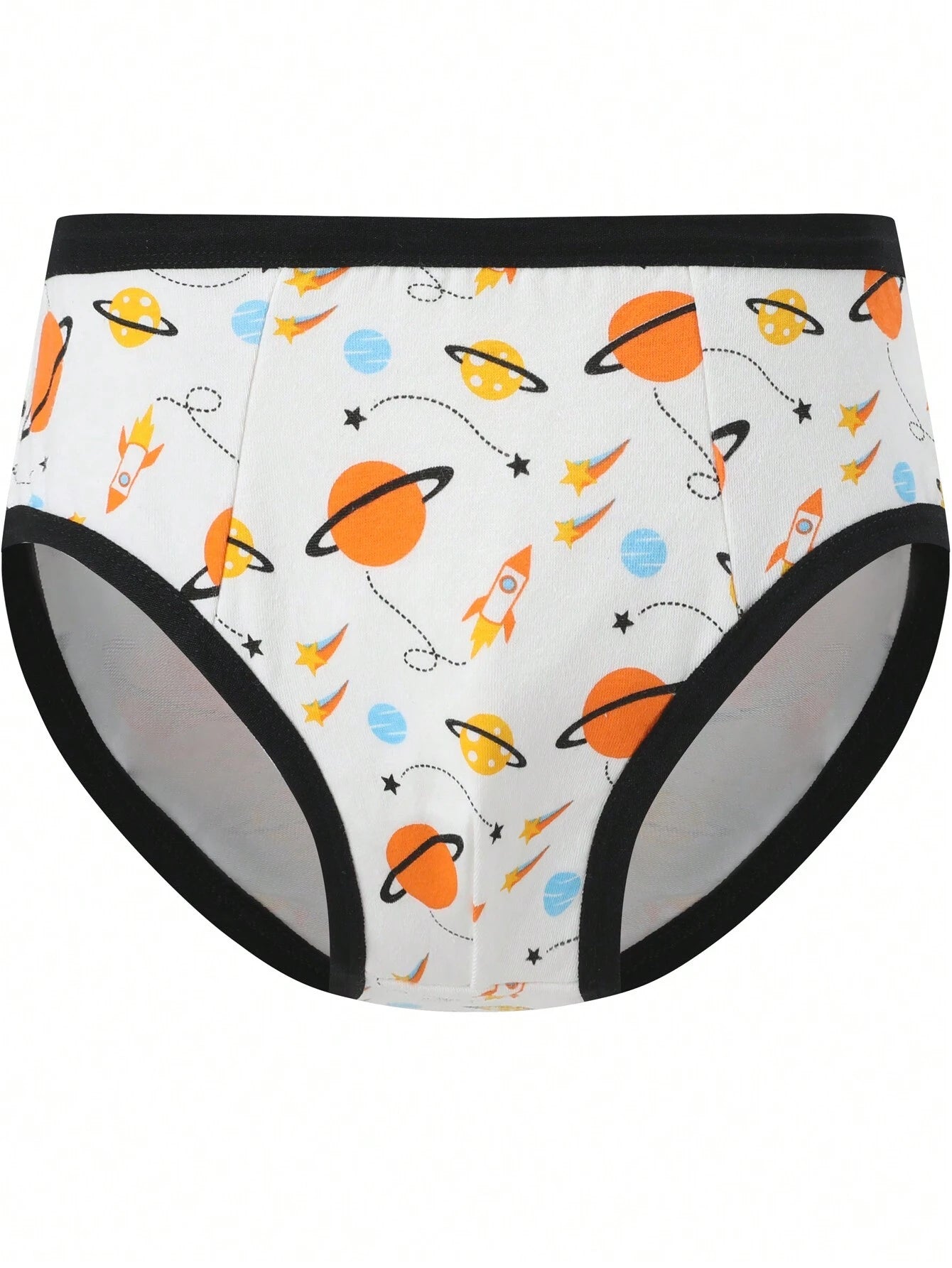 Young Boy 4pcs Cartoon Graphic Contrast Binding Brief