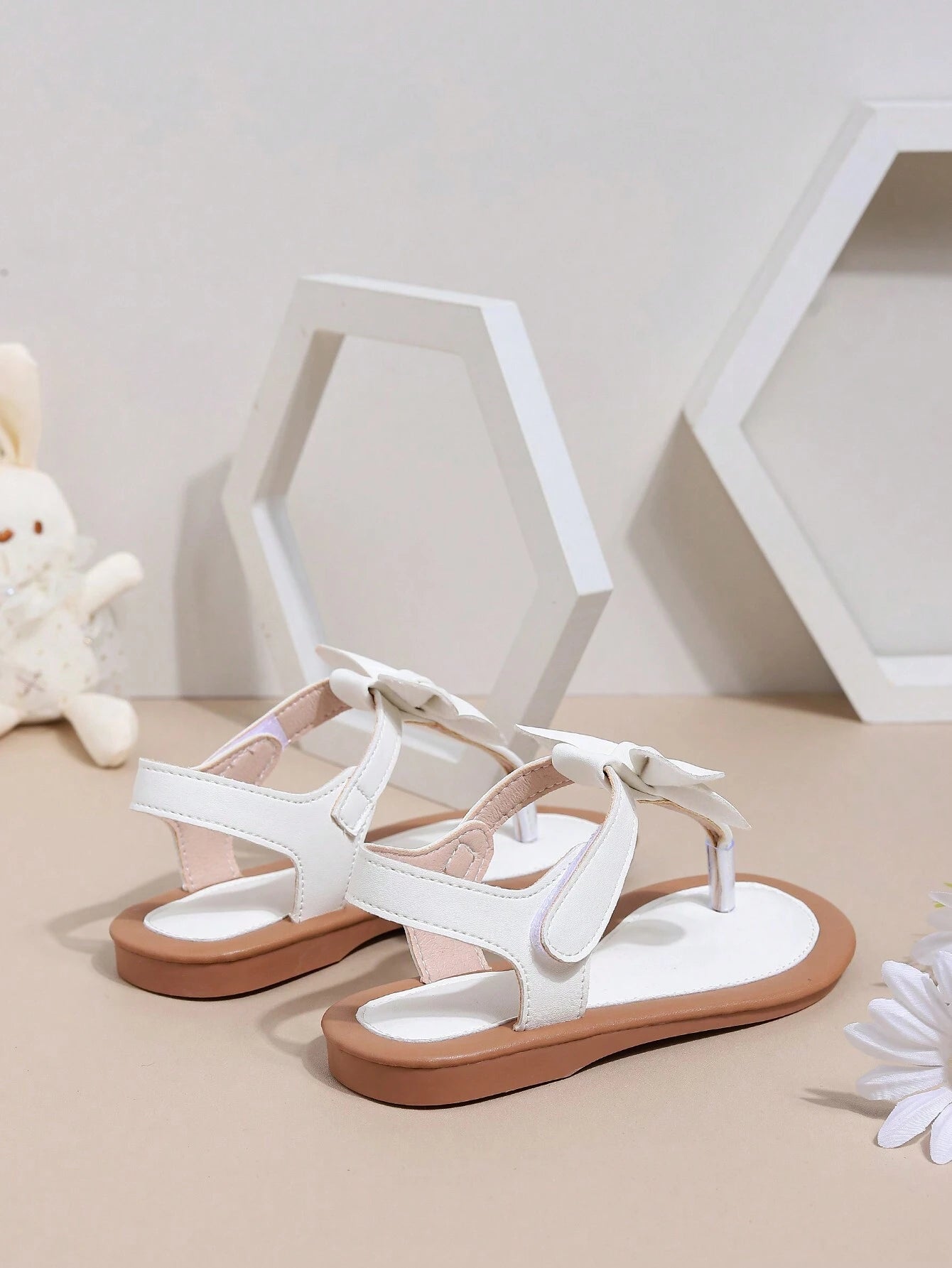 Bowknot Girls' Princess Flat Sandals For Daily Wear