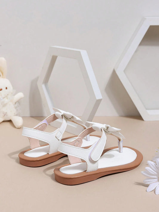 Bowknot Girls' Princess Flat Sandals For Daily Wear