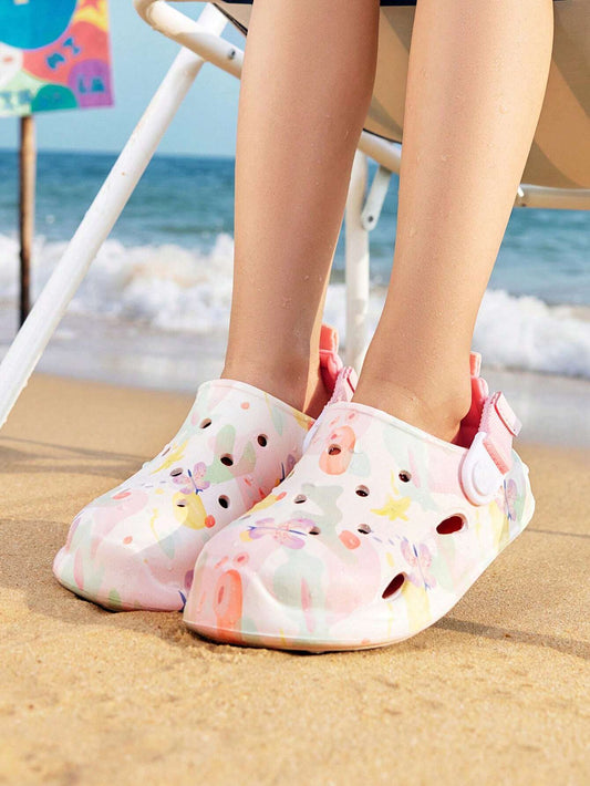 Children's Sandals Lightweight Comfortable Water Quick Drying Anti-Slip Dotted Shoes Pink