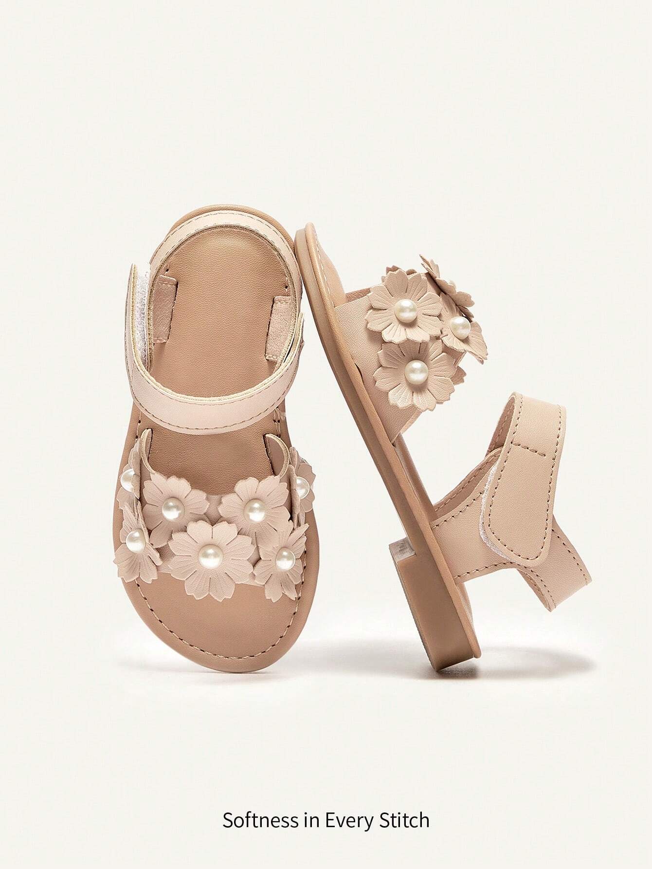 Cozy Pixies Fashionable And Cute Princess Style Baby Flat Sandals With Laser Cut Bow Decor