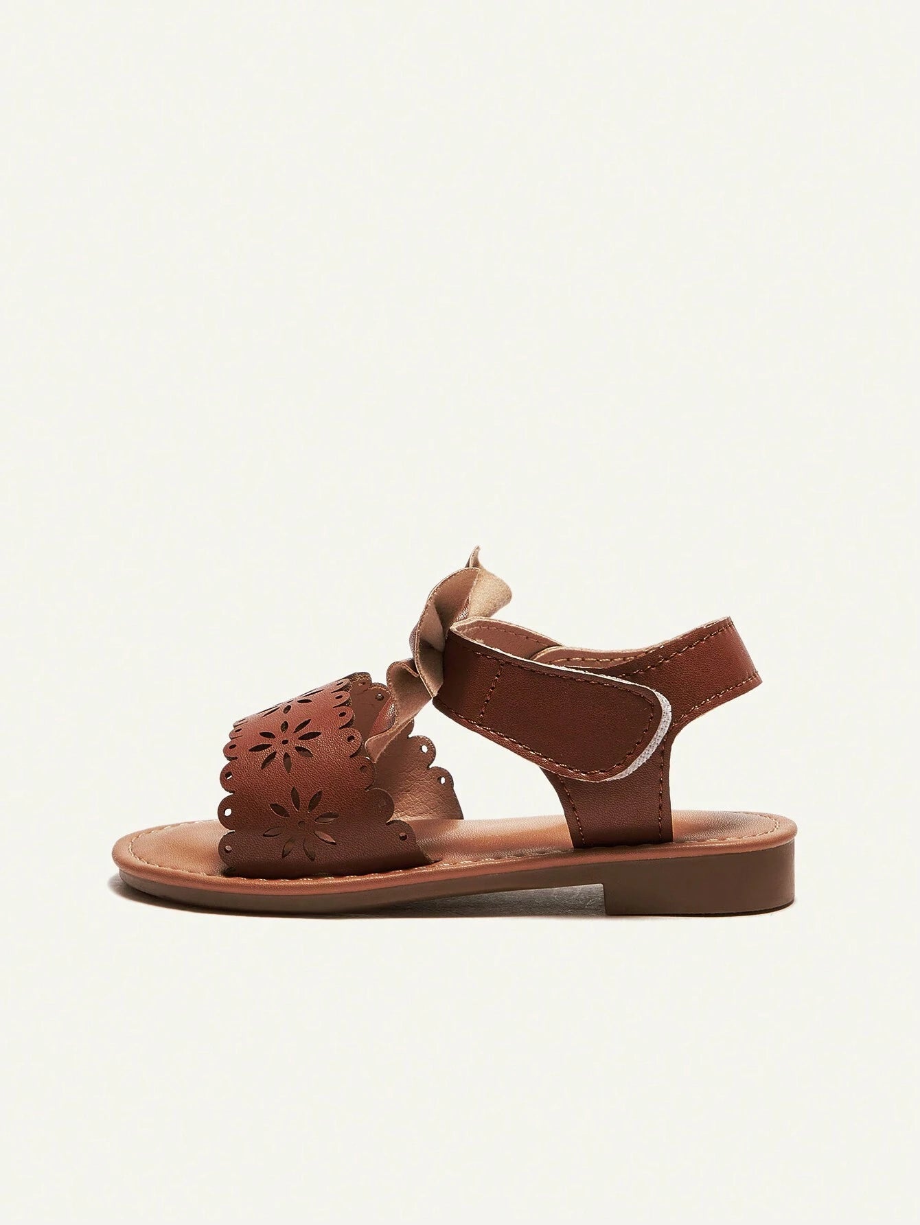 Cozy Pixies Fashionable And Cute Princess Style Baby Flat Sandals With Laser Cut Bow Decor