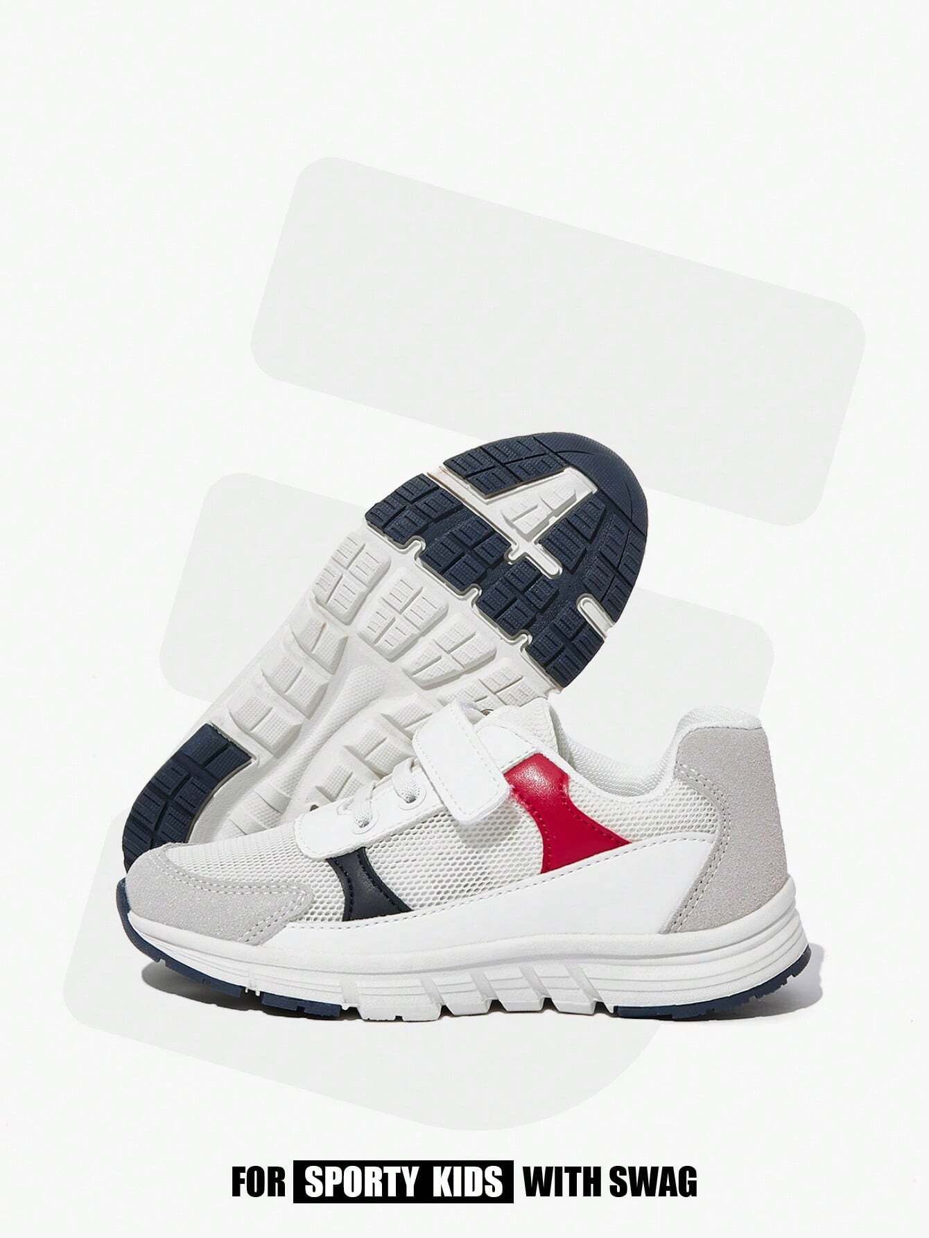 Fashionable & Versatile Mesh Breathable Color Block Soft Kids' Athletic Shoes