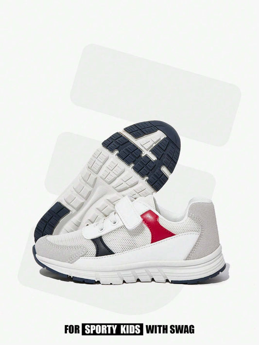 Fashionable & Versatile Mesh Breathable Color Block Soft Kids' Athletic Shoes