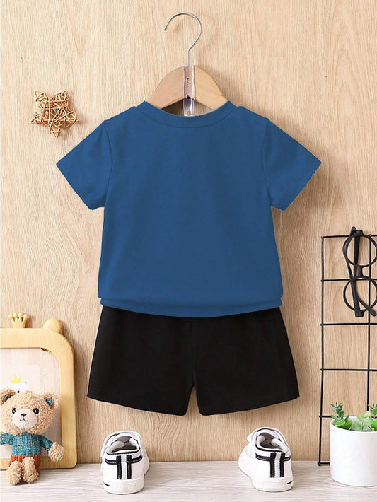 2pcs Baby Boy Casual And Sporty Outfits With Cute Panda Print