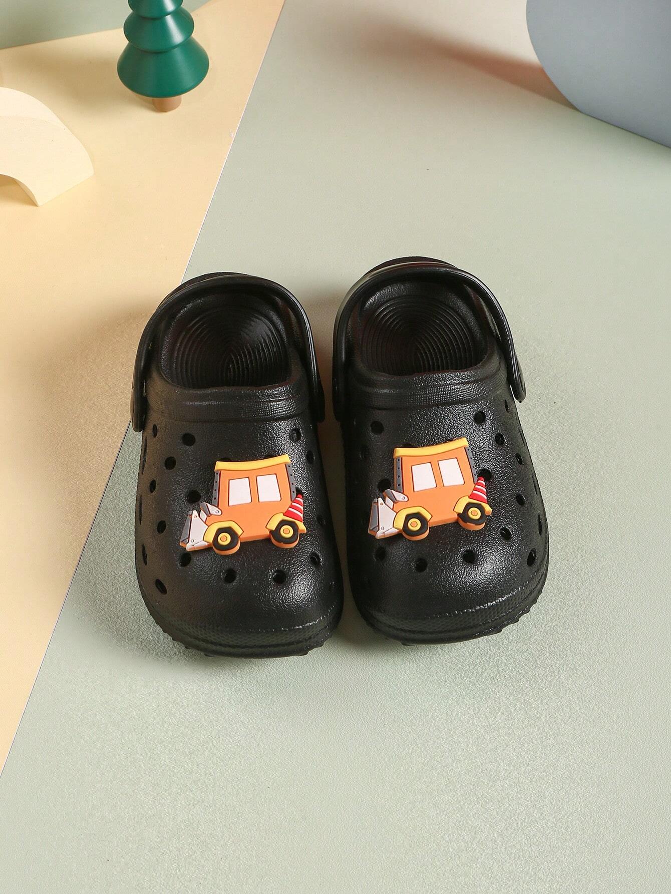 Soft Unisex Flat Slip-Resistant Two Wear Hole Shoes For Girls And Boys