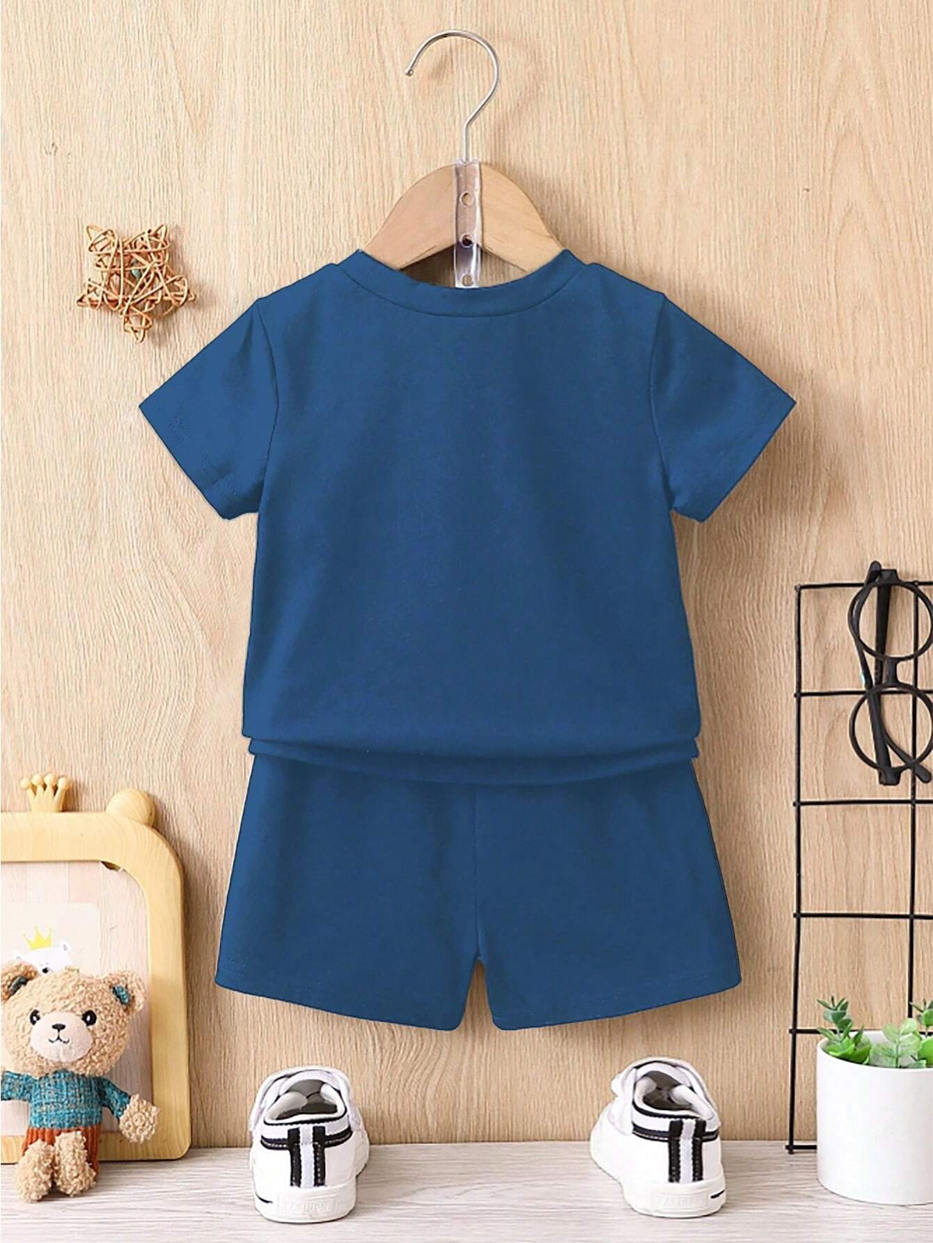 2pcs Baby Boy Casual And Sporty Outfits With Cute Panda Print