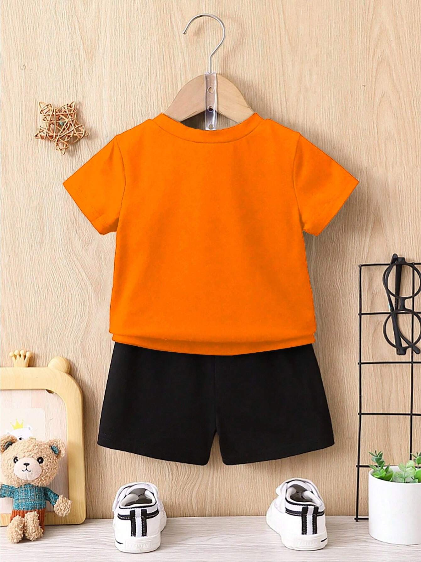 2pcs Baby Boy Casual And Sporty Outfits With Cute Panda Print