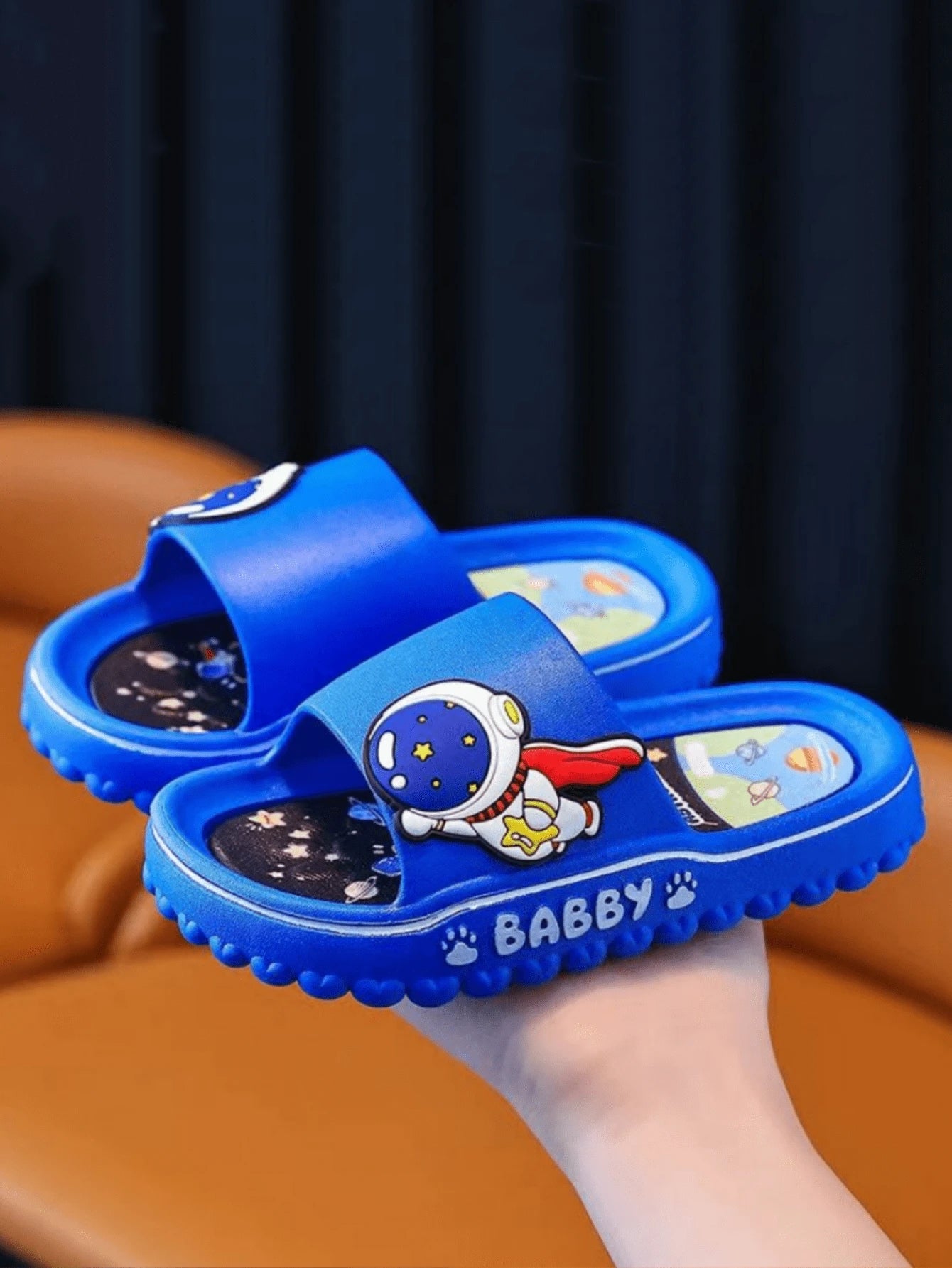 Home Anti-Slip Soft-Soled Summer Baby Flip-Flops Blue