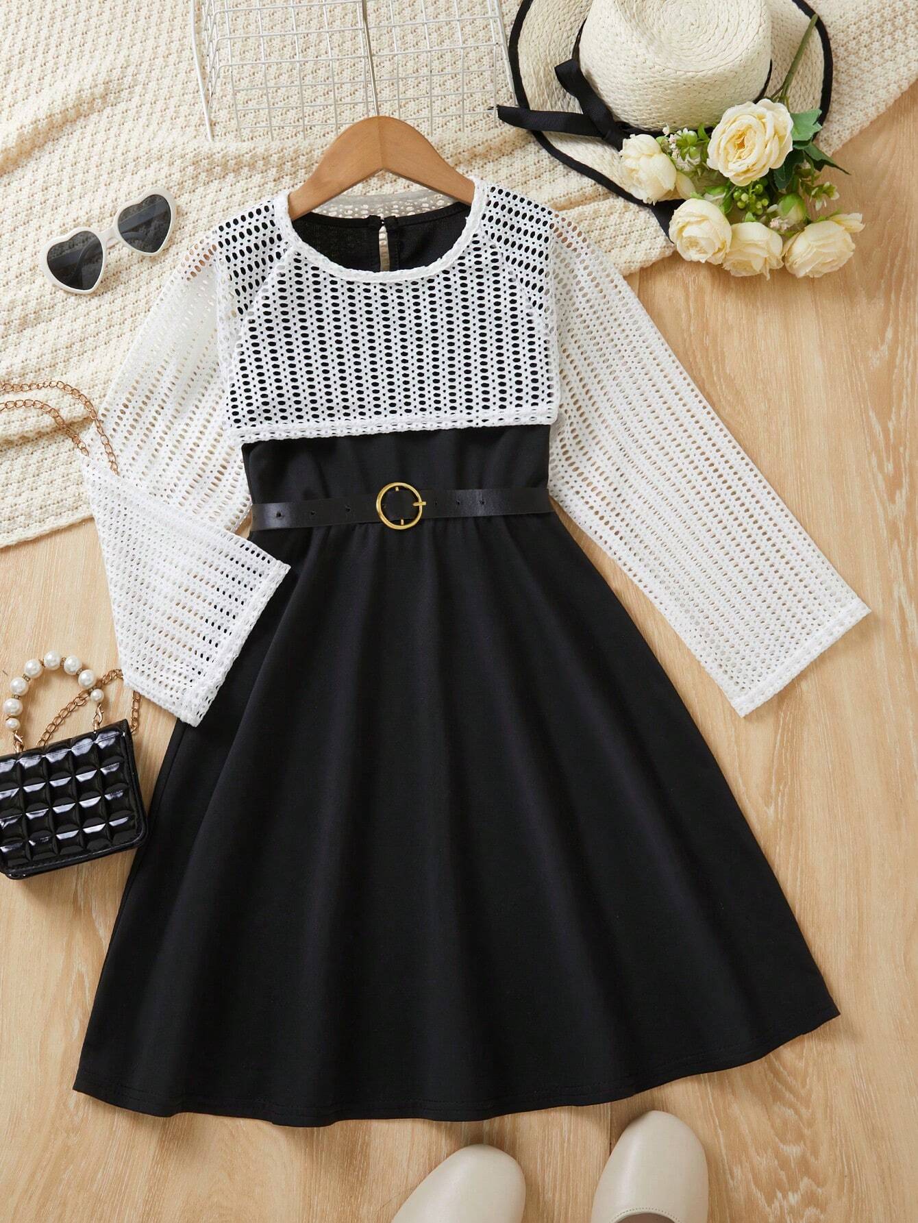 2pcs Solid Color Outfit Set