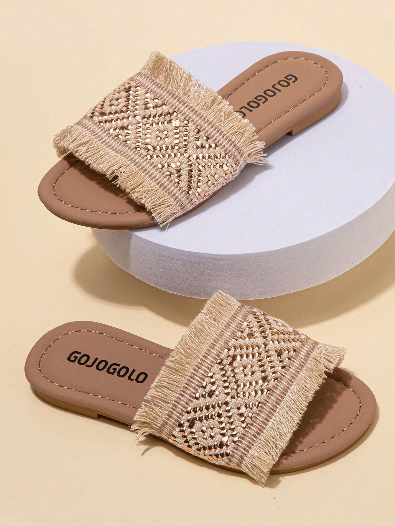 1 Pair Of Summer Bestseller Beige Children's Non-Slip Slippers