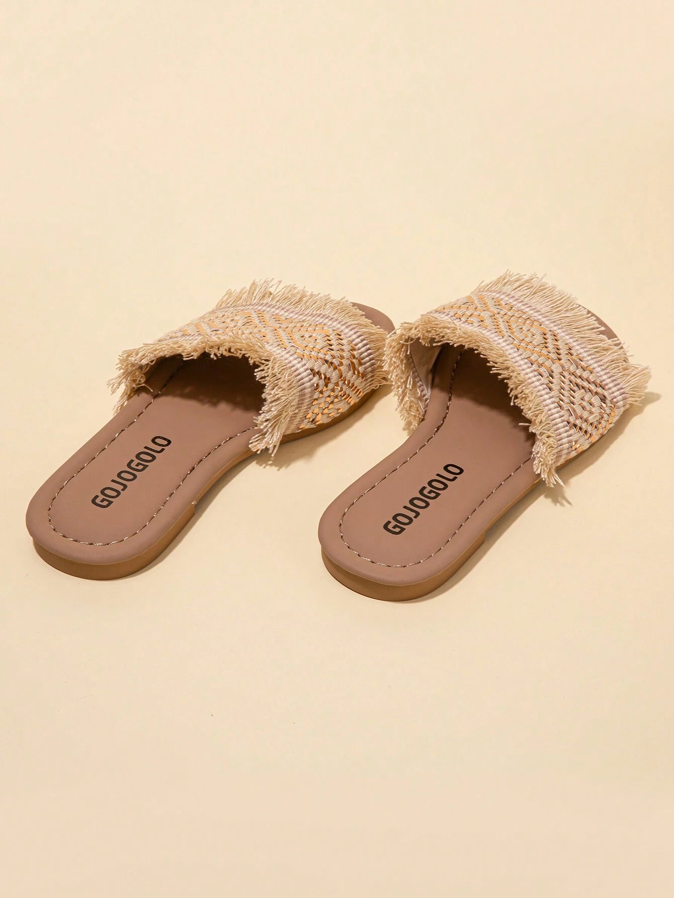 1 Pair Of Summer Bestseller Beige Children's Non-Slip Slippers