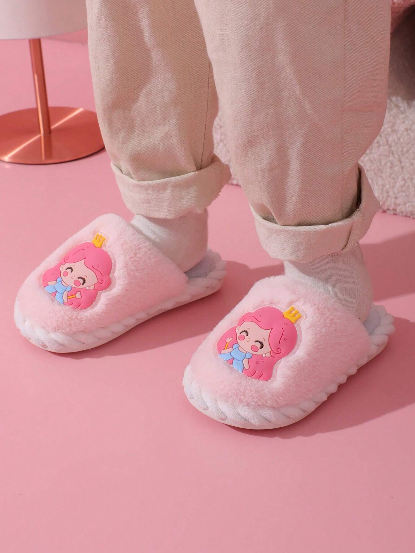 1 Pair Girls Cute Princess Slippers