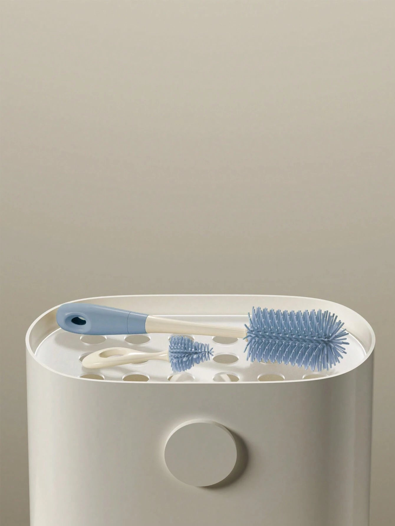 Cozy Pixies Cozy Pixies Baby Bottle Feeding Accessory, 3pcs Blue Rainbow Bottle Cleaning Brush Set