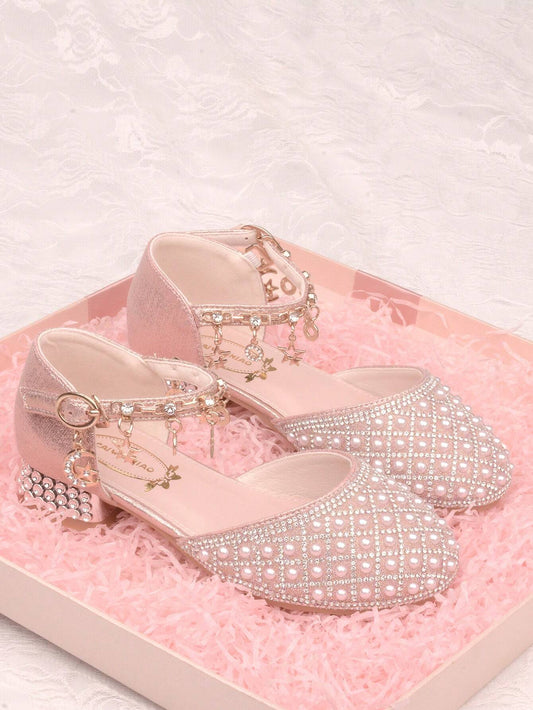 Kids Crystal High Heel Shoes Princess Shoes