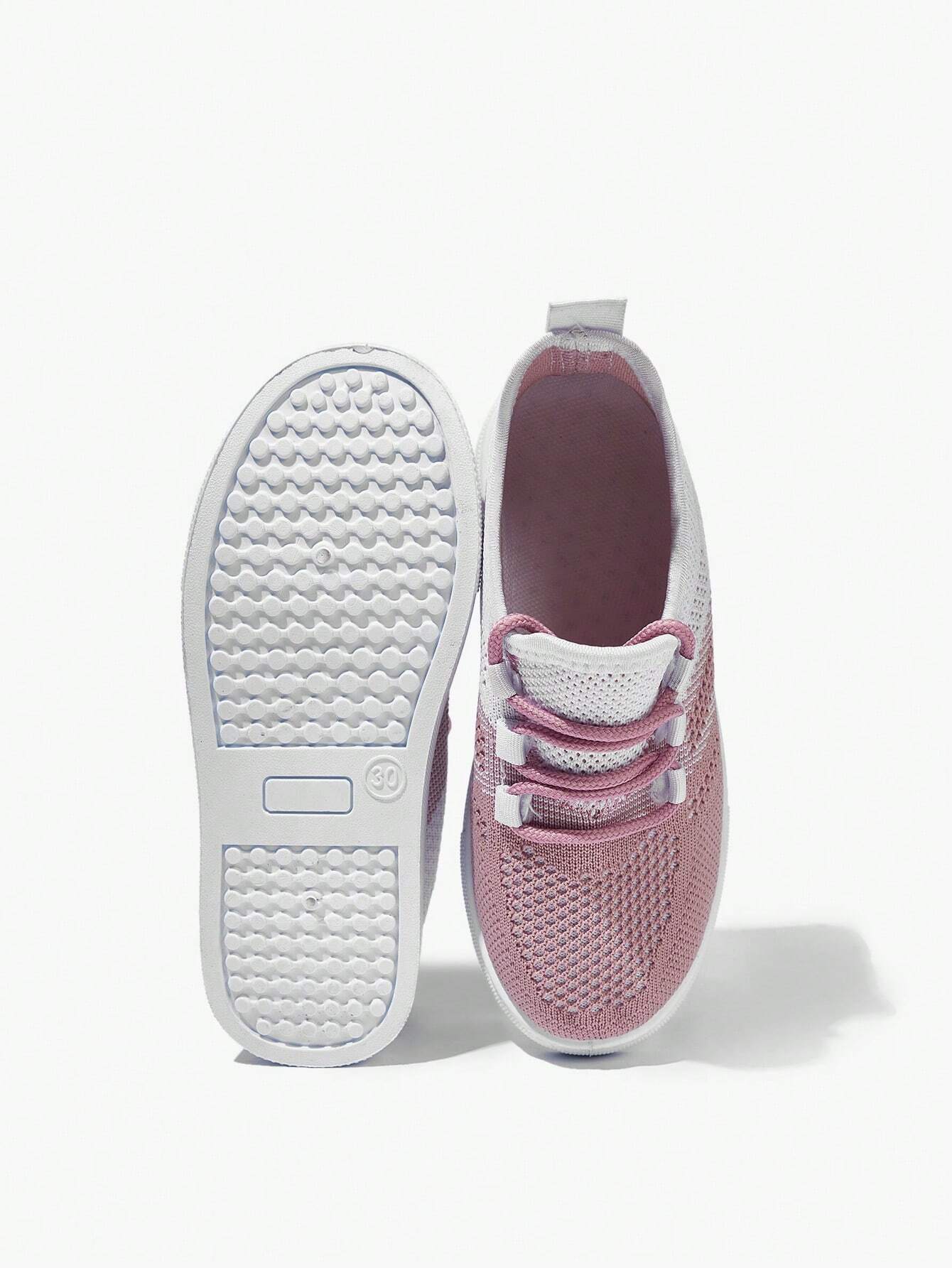 4 Season All-Match Kids Breathable Lace-Up Color Blocking Flat Casual Sneakers