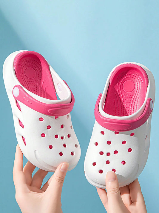 Kids' Breathable EVA Perforated Clogs Hot Pink