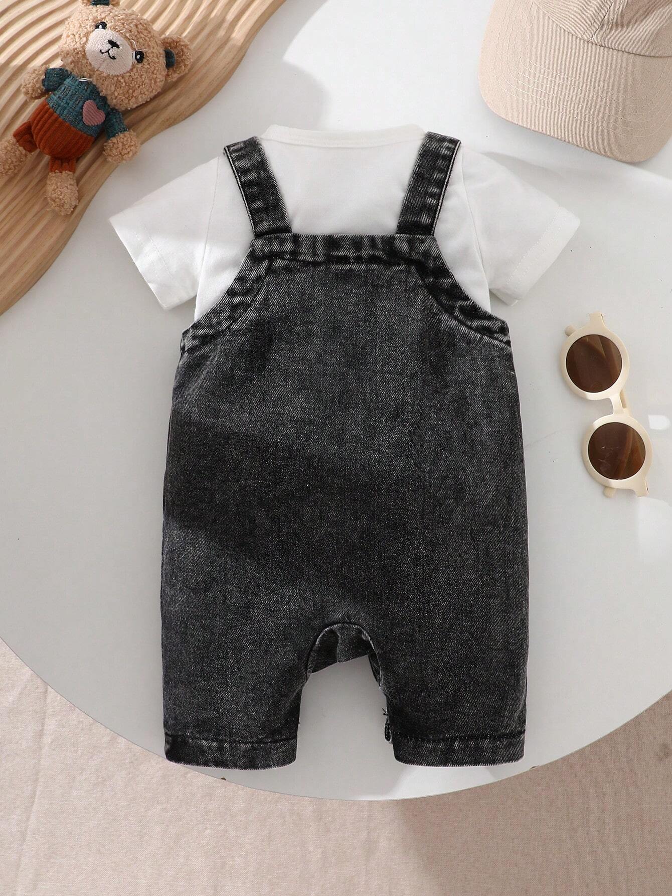 Baby Fashionable Everyday Pocket Design Romper