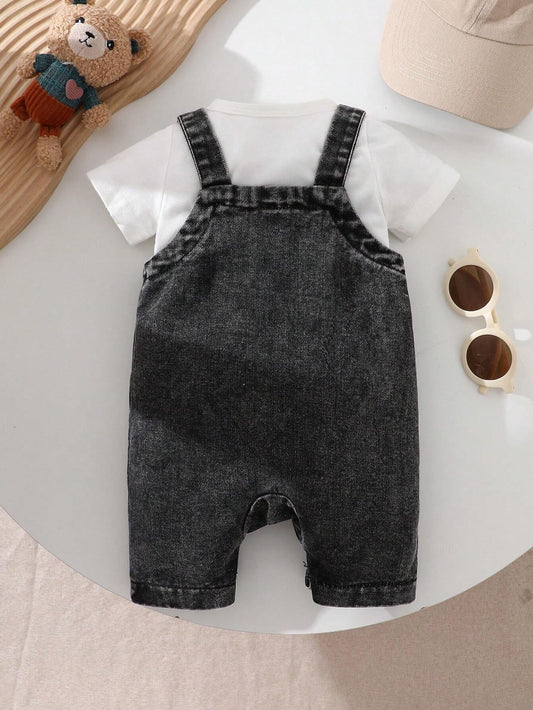 Baby Fashionable Everyday Pocket Design Romper