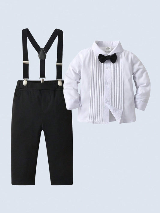 2pcs Baby Boys Gentleman Outfit Black