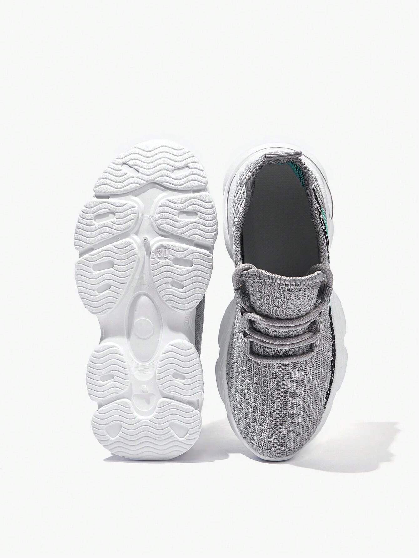 Fashion Casual Gray Mesh Breathable Soft Children Kids Sport Shoes